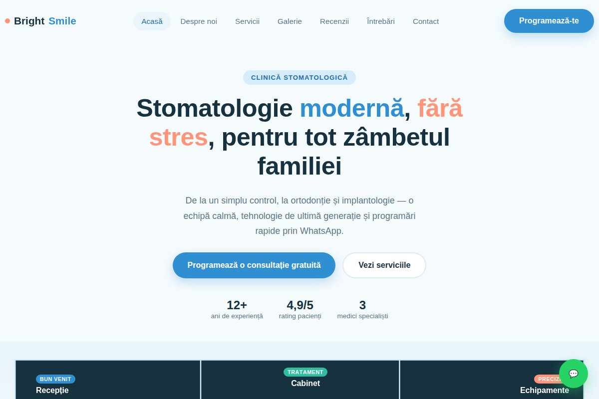 Homepage BrightSmile Dental Care