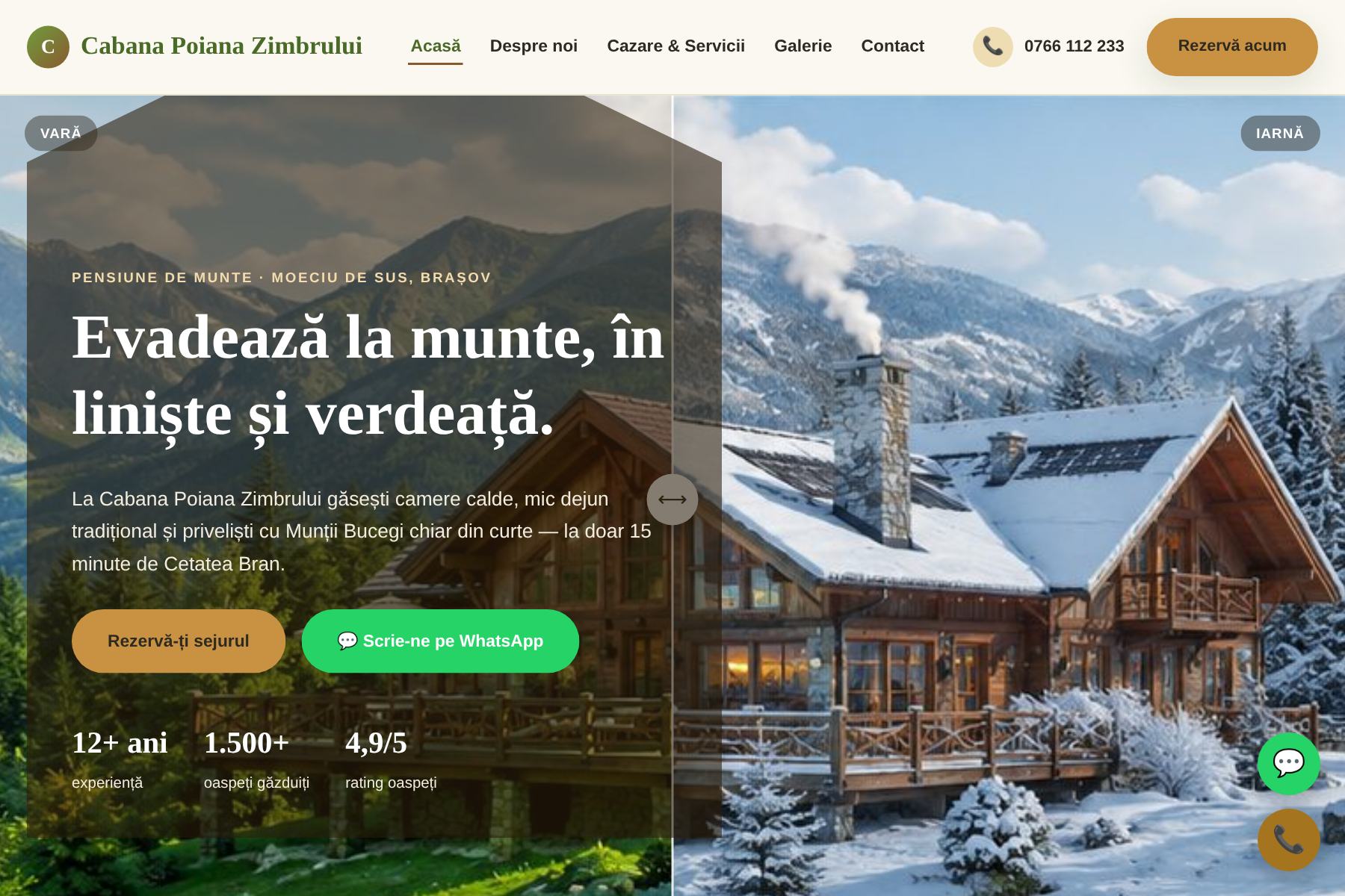 Homepage Cabana Poiana Zimbrului